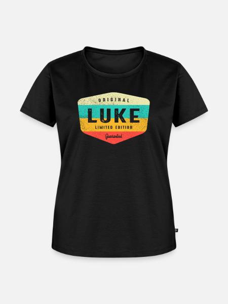 Luke Personalisierter Name - Luke - Frauen Premium Bio T-Shirt - Schwarz