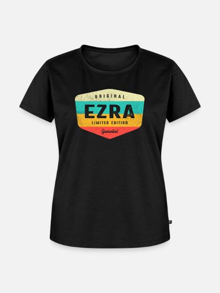 Ezra Personalisierter Name - Ezra - Frauen Premium Bio T-Shirt - Schwarz