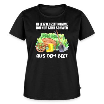 Garten Beet Lustiger Spruch Gärtner Geschenkidee - Frauen Premium Bio T-Shirt - Schwarz - Vorne - Selfina (174cm)