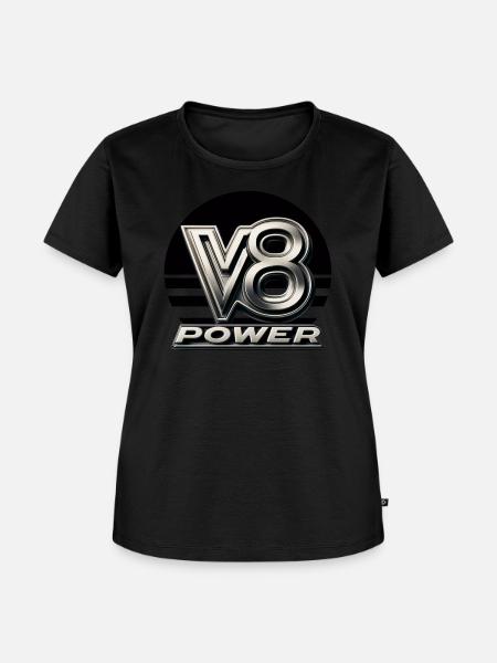 V8-Leistung - Frauen Premium Bio T-Shirt - Schwarz