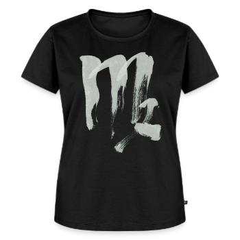 Signe du zodiaque Vierge - T-shirt Premium bio Femme - noir - Devant - Selfina (174cm)
