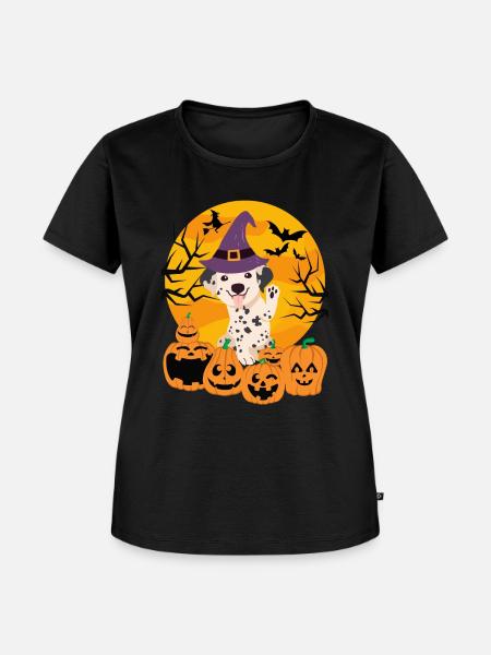 Dalmatiner Halloween Kostüm Hund - Frauen Premium Bio T-Shirt - Schwarz