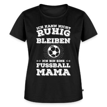 Fussball Mama - Frauen Premium Bio T-Shirt - Schwarz - Vorne - Selfina (174cm)