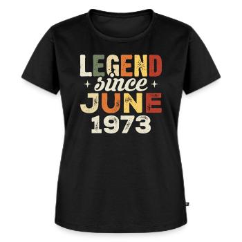 Juni 1973 Geburtstagsgeschenk Juni 1973 Juni 1973 - Frauen Premium Bio T-Shirt - Schwarz - Vorne - Selfina (174cm)