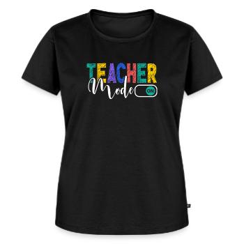 Lehrer Präsent Lehramt Studium Lehrkraft Schule - Frauen Premium Bio T-Shirt - Schwarz - Vorne - Selfina (174cm)