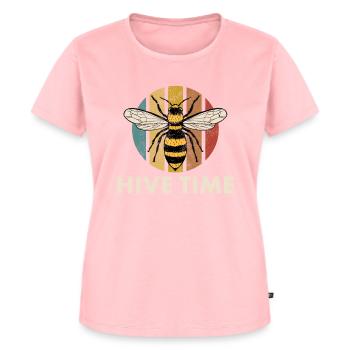 Hive Time Shirt Geschenk Imker Geschenk - Frauen Premium Bio T-Shirt - Rosa - Vorne - AI Model Female 172 dark (172cm)