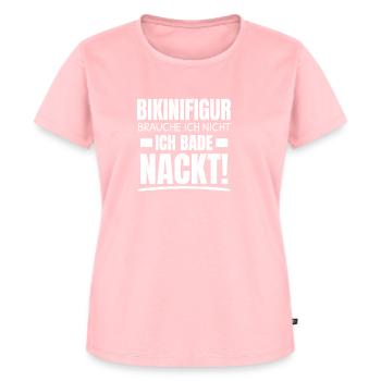 Qui se baigne nue putain de maillot de bain - T-shirt Premium bio Femme - rose - Devant - AI Model Female 172 dark (172cm)
