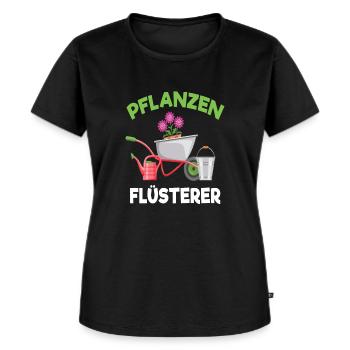 Pflanzen Flüsterer Gärtner Beet Garten - Frauen Premium Bio T-Shirt - Schwarz - Vorne - Selfina (174cm)