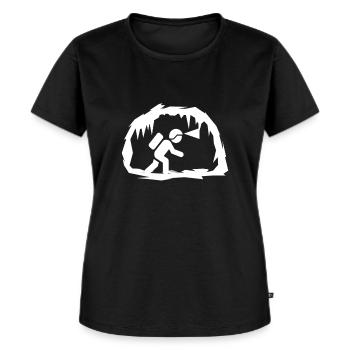 Caving Cave Höhle Höhlenforschung - Frauen Premium Bio T-Shirt - Schwarz - Vorne - Selfina (174cm)