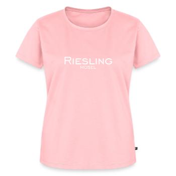 Riesling Mosel Weiß - Frauen Premium Bio T-Shirt - Rosa - Vorne - AI Model Female 172 dark (172cm)