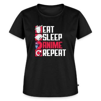 Funny Anime Gift - Women's Premium Organic T-shirt - black - Front - Selfina (174cm)
