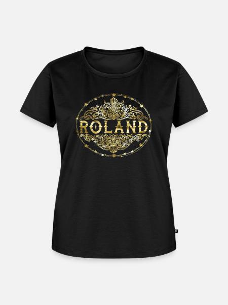 Roland - Frauen Premium Bio T-Shirt - Schwarz