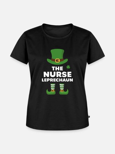 Die Krankenschwester Leprechaun - Frauen Premium Bio T-Shirt - Schwarz