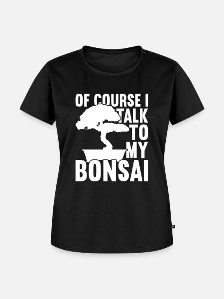 Bonsai-Baum - Frauen Premium Bio T-Shirt - Schwarz