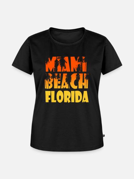Miami Beach - Frauen Premium Bio T-Shirt - Schwarz