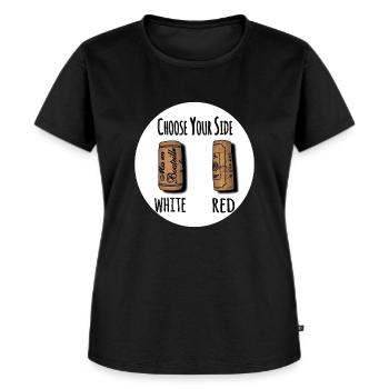 Two caps - Women's Premium Organic T-shirt - black - Front - Selfina (174cm)