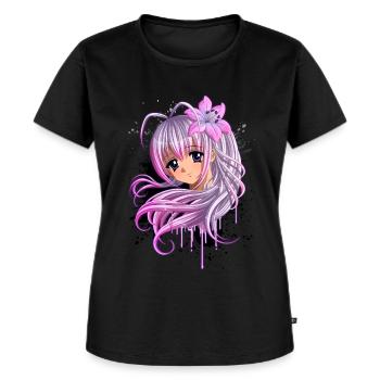 Nettes Anime Girl - Frauen Premium Bio T-Shirt - Schwarz - Vorne - Selfina (174cm)