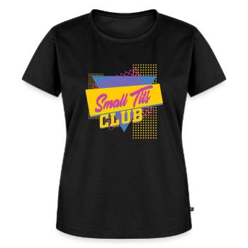 Small Tits Club - Frauen Premium Bio T-Shirt - Schwarz - Vorne - Selfina (174cm)