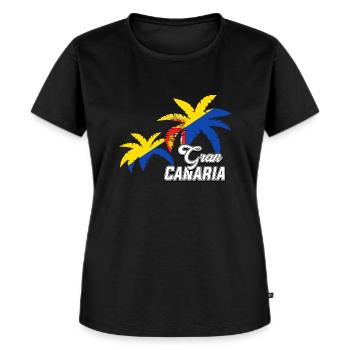Gran Canaria - Frauen Premium Bio T-Shirt - Schwarz - Vorne - Selfina (174cm)