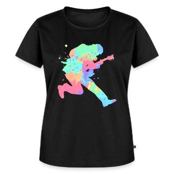 Gitarist - Vrouwen Premium Bio T-shirt - zwart - Voor - Selfina (174cm)