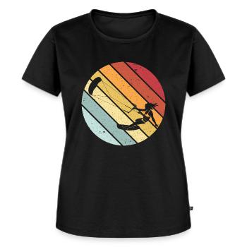 Kitesurfen - Frauen Premium Bio T-Shirt - Schwarz - Vorne - Selfina (174cm)