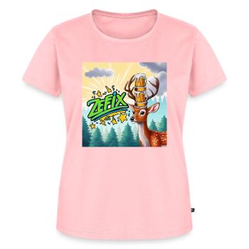 ZEFIX- Da is des Reh - Women's Premium Organic T-shirt - rose - Front - AI Model Female 172 dark (172cm)