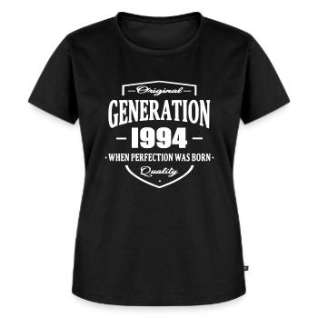 Generation 1994 - Frauen Premium Bio T-Shirt - Schwarz - Vorne - Selfina (174cm)