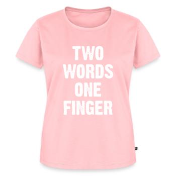 Two Words One Finger - Women's Premium Organic T-shirt - rose - Front - AI Model Female 172 dark (172cm)