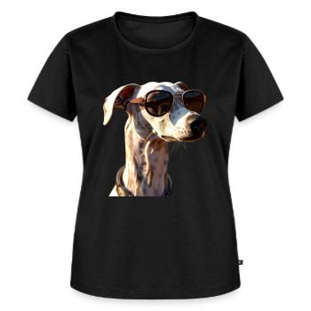 Greyhound Dog Lover Hunting Dog Love Greyhound - Women's Premium Organic T-shirt - black - Front - Selfina (174cm)