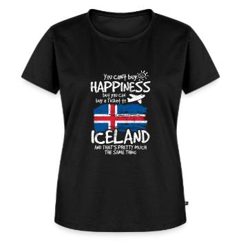 Island - Frauen Premium Bio T-Shirt - Schwarz - Vorne - Selfina (174cm)