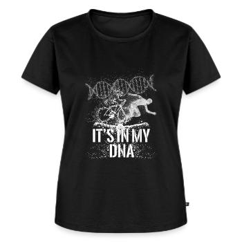 Triathlon - Frauen Premium Bio T-Shirt - Schwarz - Vorne - Selfina (174cm)