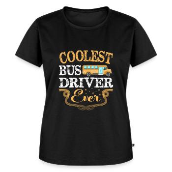 bus driver - Women's Premium Organic T-shirt - black - Front - Selfina (174cm)