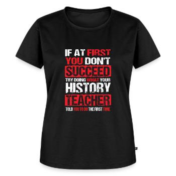 professeur - T-shirt Premium bio Femme - noir - Devant - Selfina (174cm)