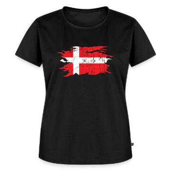 Dänemark - Frauen Premium Bio T-Shirt - Schwarz - Vorne - Selfina (174cm)