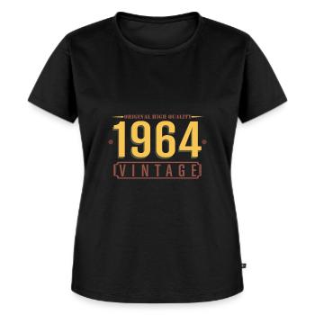 1964 - Frauen Premium Bio T-Shirt - Schwarz - Vorne - Selfina (174cm)