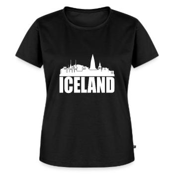 Island - Frauen Premium Bio T-Shirt - Schwarz - Vorne - Selfina (174cm)