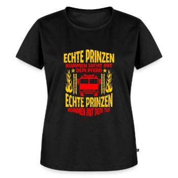 Feuerwehr - Frauen Premium Bio T-Shirt - Schwarz - Vorne - Selfina (174cm)