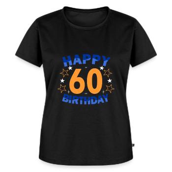 60e anniversaire - T-shirt Premium bio Femme - noir - Devant - Selfina (174cm)