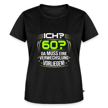 60. Geburtstag - Frauen Premium Bio T-Shirt - Schwarz - Vorne - Selfina (174cm)