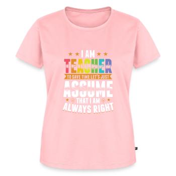 professeur - T-shirt Premium bio Femme - rose - Devant - AI Model Female 172 dark (172cm)