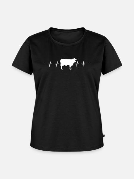 Kuh Kühe - Frauen Premium Bio T-Shirt - Schwarz