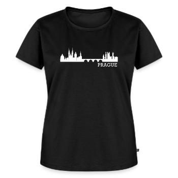Prag Tschechien - Frauen Premium Bio T-Shirt - Schwarz - Vorne - Selfina (174cm)