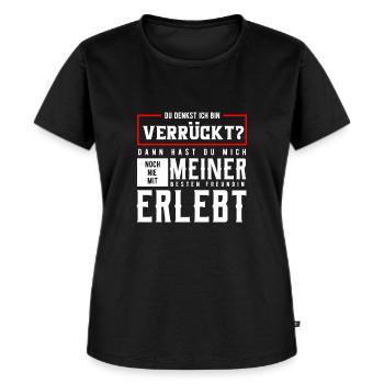 lustiger Spruch - Frauen Premium Bio T-Shirt - Schwarz - Vorne - Selfina (174cm)