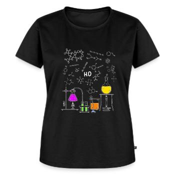 chimie - T-shirt Premium bio Femme - noir - Devant - Selfina (174cm)