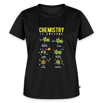 chimie - T-shirt Premium bio Femme - noir - Devant - Selfina (174cm)