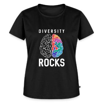 Autisme - Vrouwen Premium Bio T-shirt - zwart - Voor - Selfina (174cm)