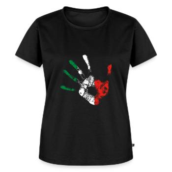 Italien - Frauen Premium Bio T-Shirt - Schwarz - Vorne - Selfina (174cm)