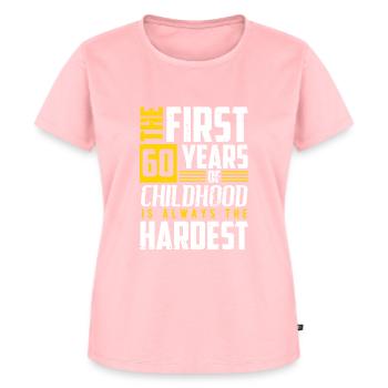 60th birthday - Women's Premium Organic T-shirt - rose - Front - AI Model Female 172 dark (172cm)