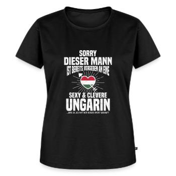 Ungarn Ungarn Geschenk Ungarn Geschenk Ungarn Lieb - Frauen Premium Bio T-Shirt - Schwarz - Vorne - Selfina (174cm)