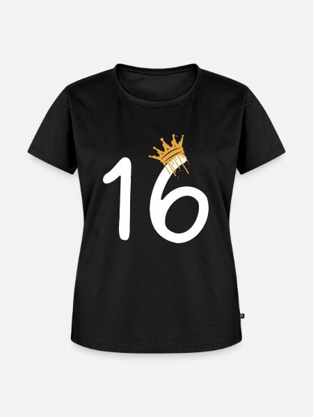 16 - Frauen Premium Bio T-Shirt - Schwarz